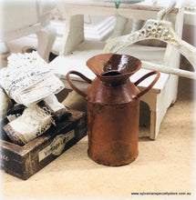 Dollhouse miniature rustic milk churn aged