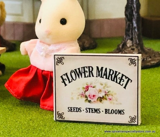 Sign - Flower Market - Miniature