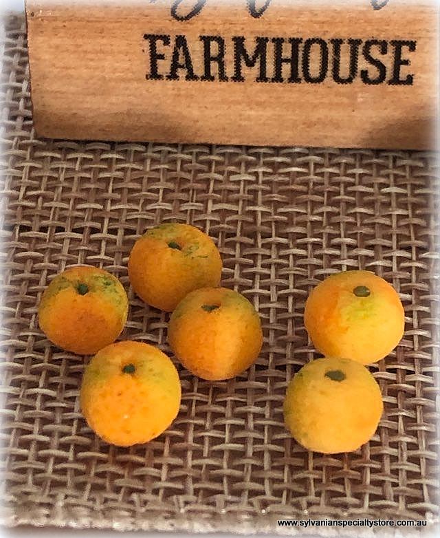Oranges x 6 - Miniature