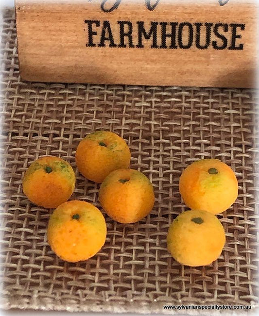 Oranges x 6 - Miniature