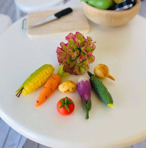 Dollshouse miniature mixed garden vegetables