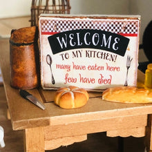 Dollhouse miniature Kitchen humour sign