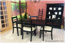 Black Dining Table and 4 Chairs - Miniature