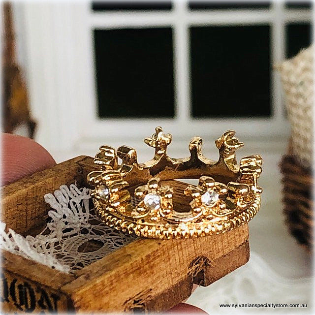 Dollhouse miniature crown royal coronation queen princess