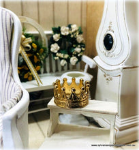 Dollhouse miniature gold crown