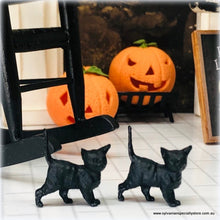 Dollhouse Miniature black cats plastic Halloween