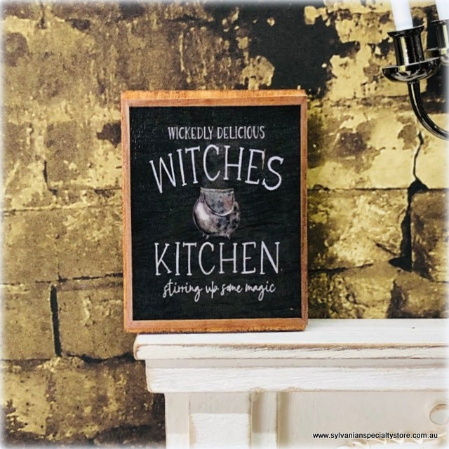 Sign Dollhouse Halloween Witch's kitchen