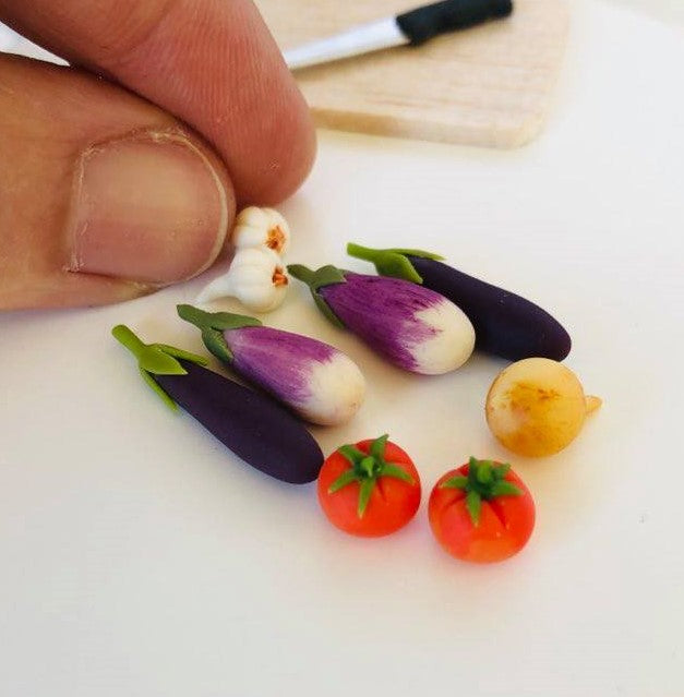 Dollhouse miniature italian cooking vegetables
