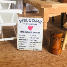 Kitchen Hours Sign - Miniature