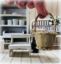 Dollhouse miniature large basket