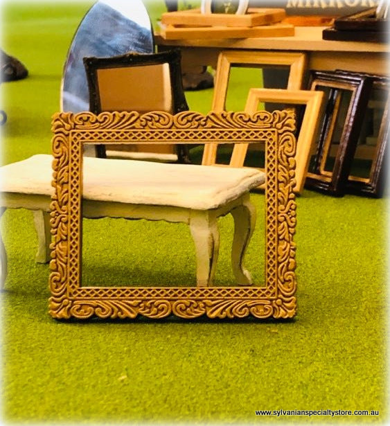 Dollhouse picture frame metal ornate