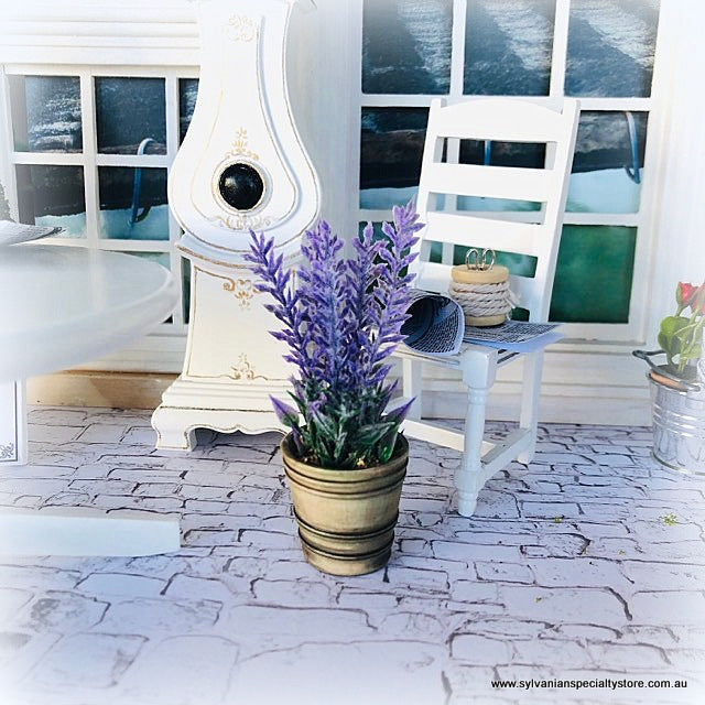 Lavender in French Country Style Pot - 7 cm high - Miniature