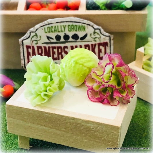 Dollhouse miniature mixed lettuce