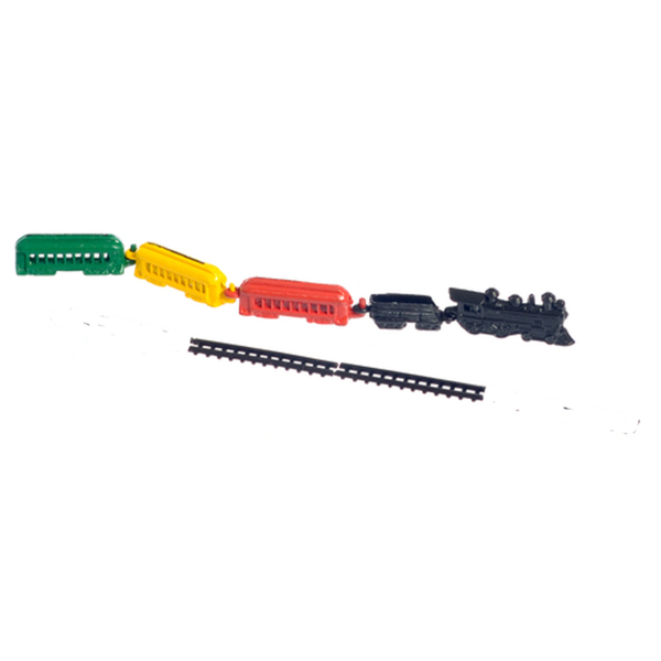 Dollhouse miniature train metal diecast vintage look