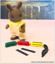 Sylvanian Famlies brown rabbit metal toy train