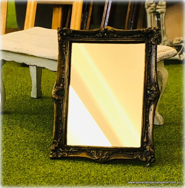 Dollhouse mirror aged antique style 