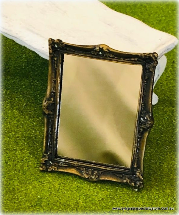 Dollhouse mirror aged antique style 