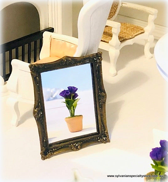 Dollhouse mirror aged antique style 