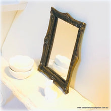 Dollhouse mirror aged antique style 