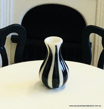 Black & White Striped Vase - Miniature