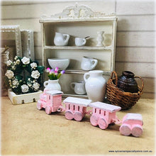 Dollhouse Miniature shabby chic pink train