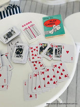 Dollhouse miniature 1:12 playing cards deck