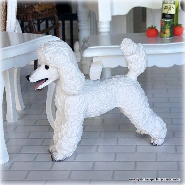 Schleich poodle dollhouse dog