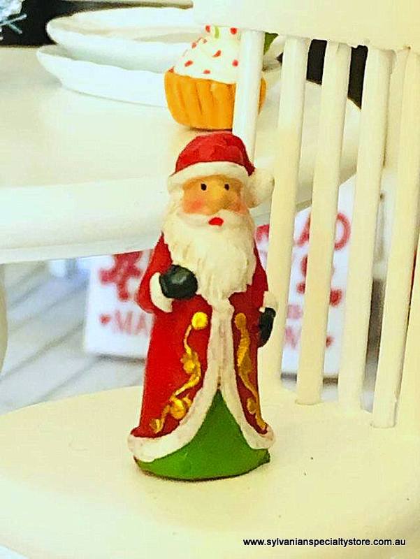 Doll house miniature Santa figure Christmas