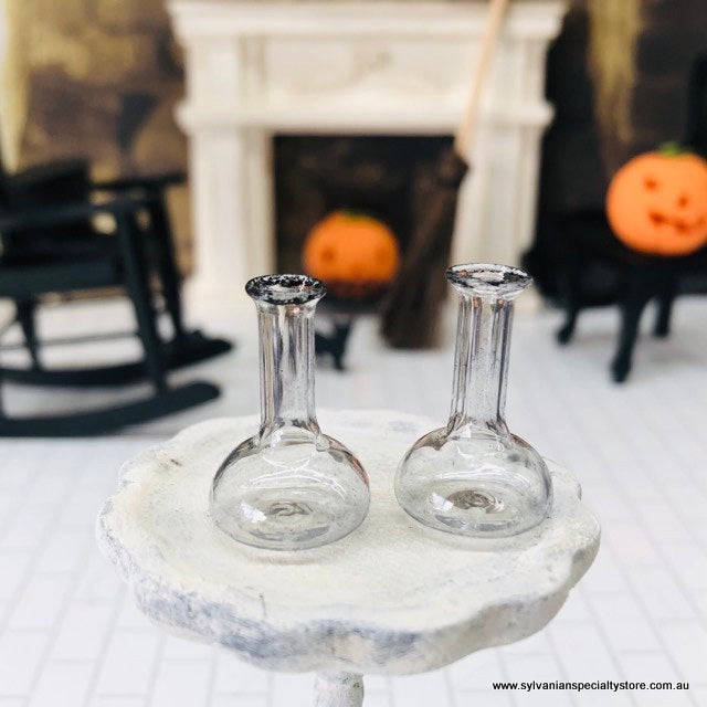 Dollhouse Glass Chemist flasks apothecary