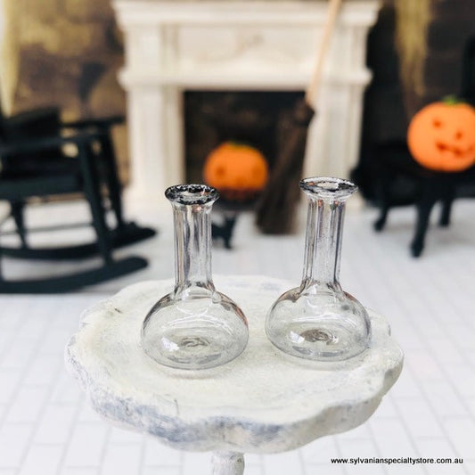Dollhouse Glass Chemist flasks apothecary
