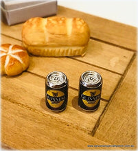 Dollhouse miniature cans of beer Guiness pub