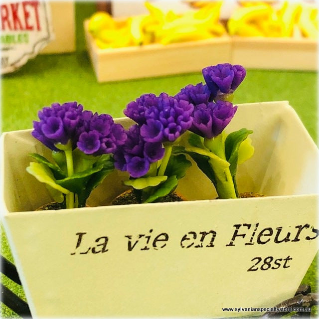 Purple Flower in Pot - Miniature