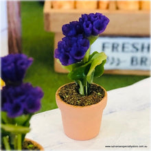Purple Flower in Pot - Miniature