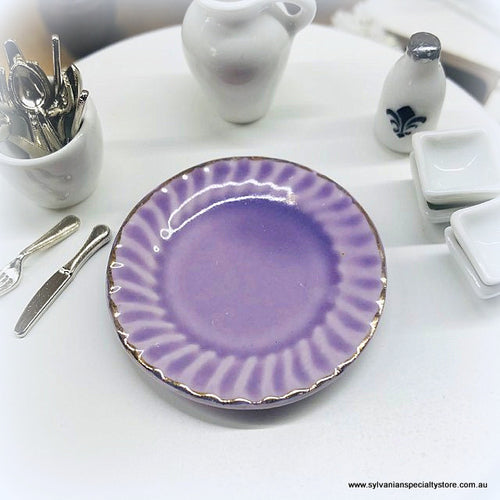 Large Serving Plate - 4 cm - Purple - Miniature