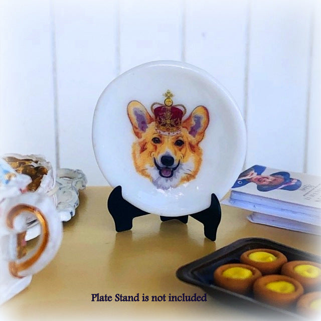 dollhouse royal corgi side plate