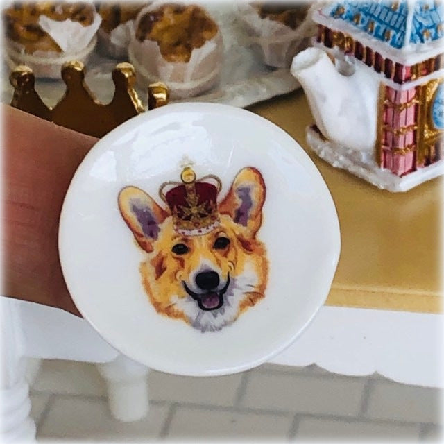 Royal Corgi Side Plate - 2.5 cm - Miniature