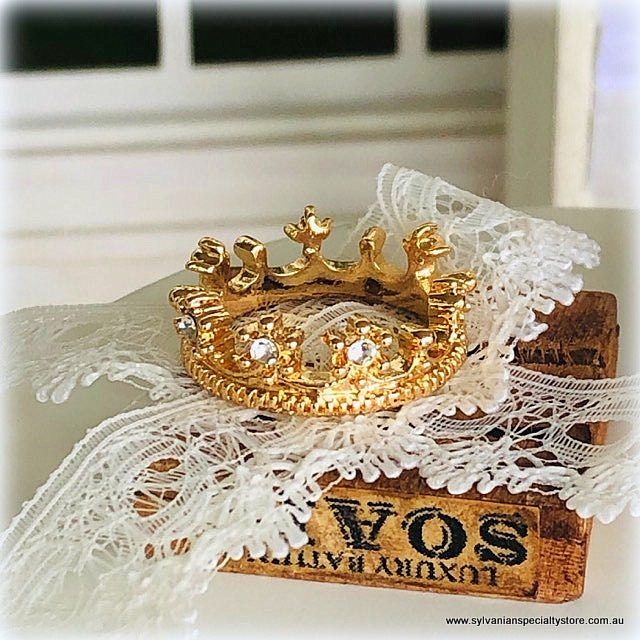 Dollhouse miniature crown royal coronation queen princess