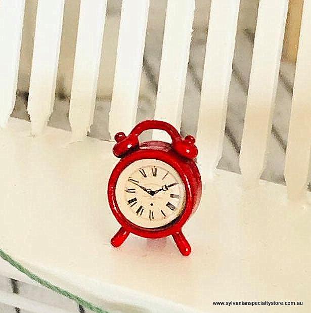 Doll house miniature alarm clock bedside accessory