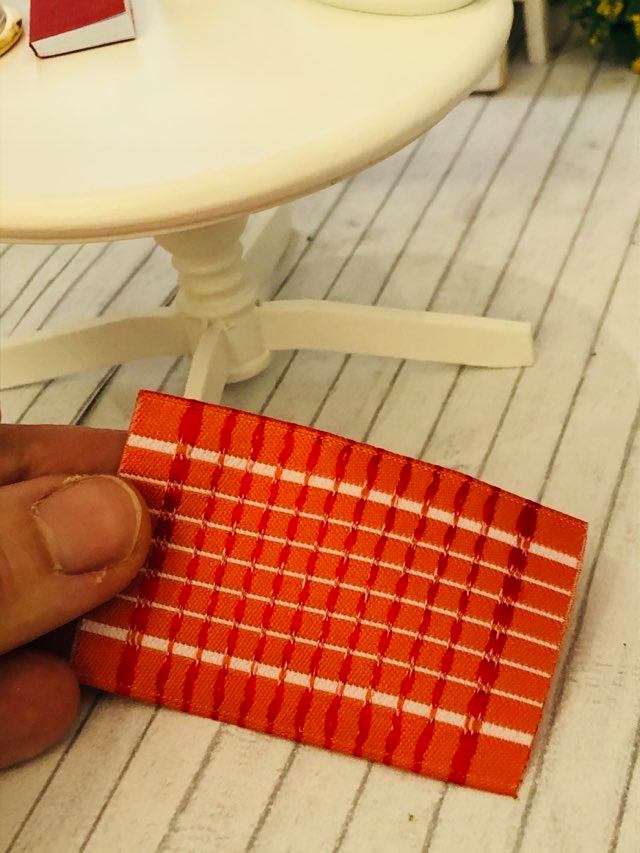 Red Tea Towel - Miniature