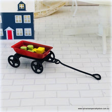 Red Trolley with Toy Blocks - Miniature