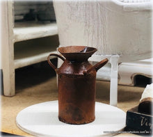 Dollhouse miniature rustic milk churn aged