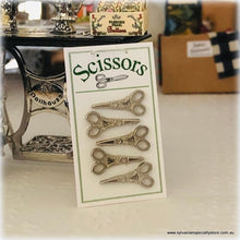 Dollhouse miniature scissors display card