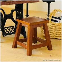 Dollhouse miniature furniture sewing stool