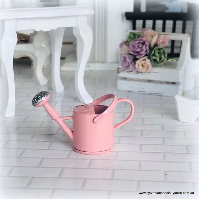 Dollhouse Florist Flowers pink watering can 