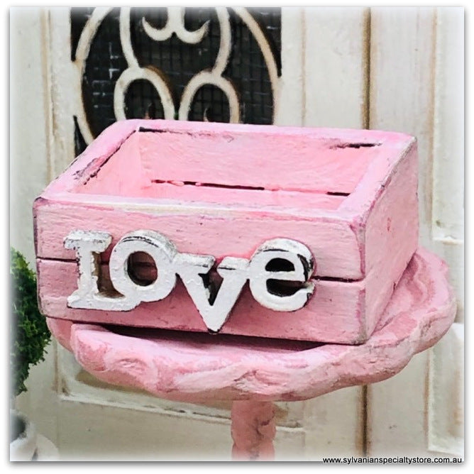Shabby Chic Pink Crate - Miniature
