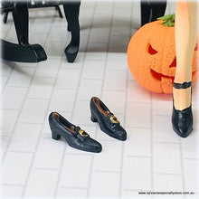 Dollhouse miniature halloween witch shoes