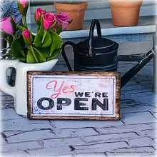 Open Sign - 3 cm length - Miniature