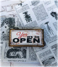 Open Sign - 3 cm length - Miniature