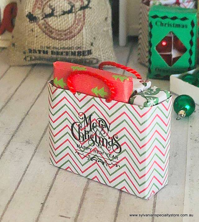 Christmas Gift Bag with Christmas Gifts - Miniature