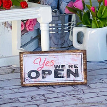 Open Sign - 3 cm length - Miniature